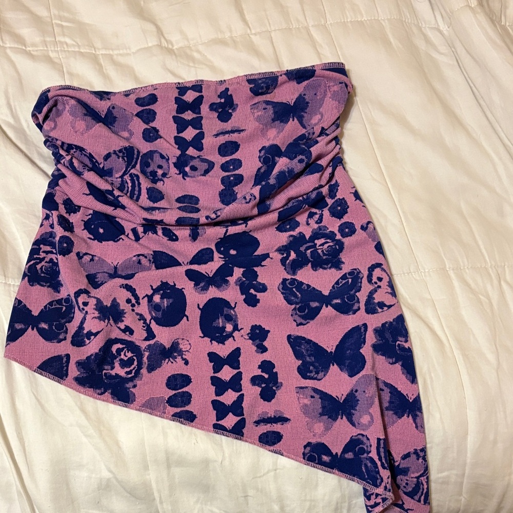 urban outfitters butterfly tube top